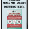 Cyndi Zarbano – Critical Care Lab Values: Interpreting the Data