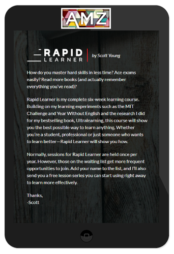 Scott Young – Rapid Learner Course